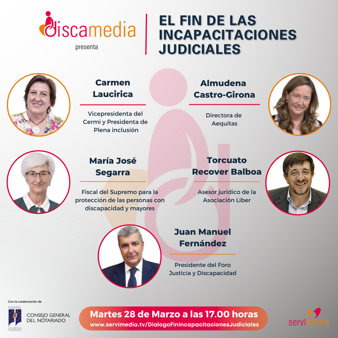 Cartel del Diálogo sobre incapacitaciones judiciales