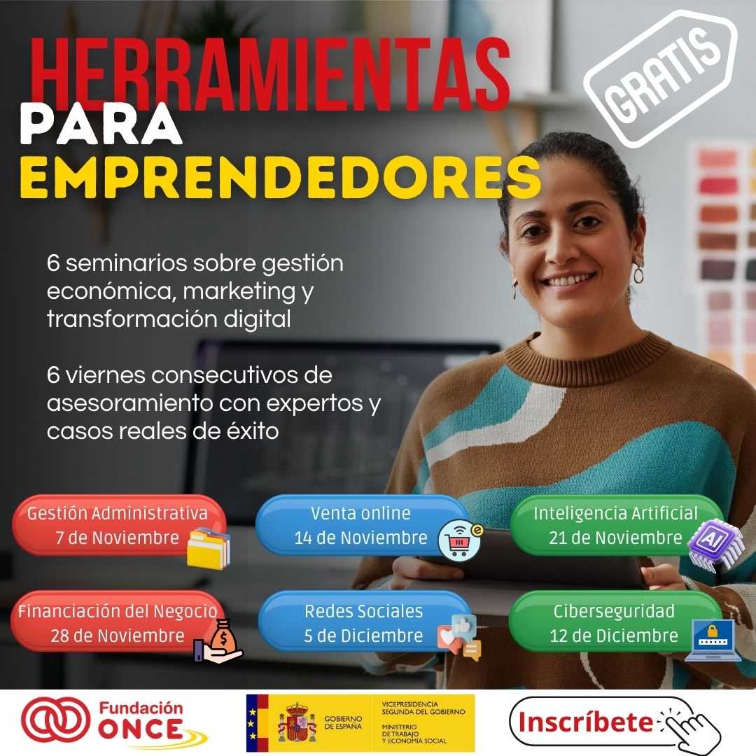 Cartel de los Seminarios sobre Herramientas para Emprendedores
