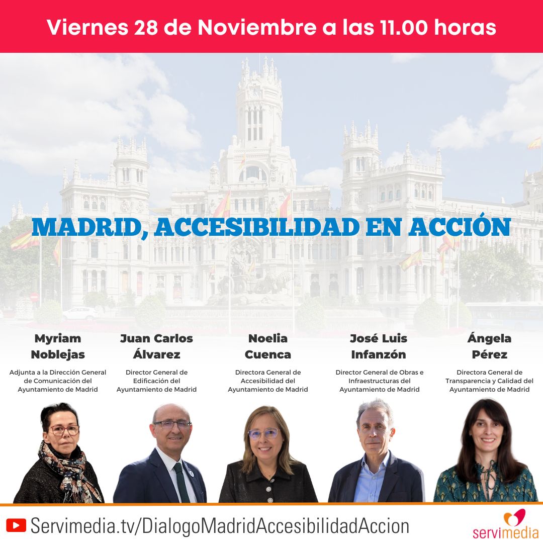 Cartel del Diálogo sobre Madrid Accesibilidad Acción