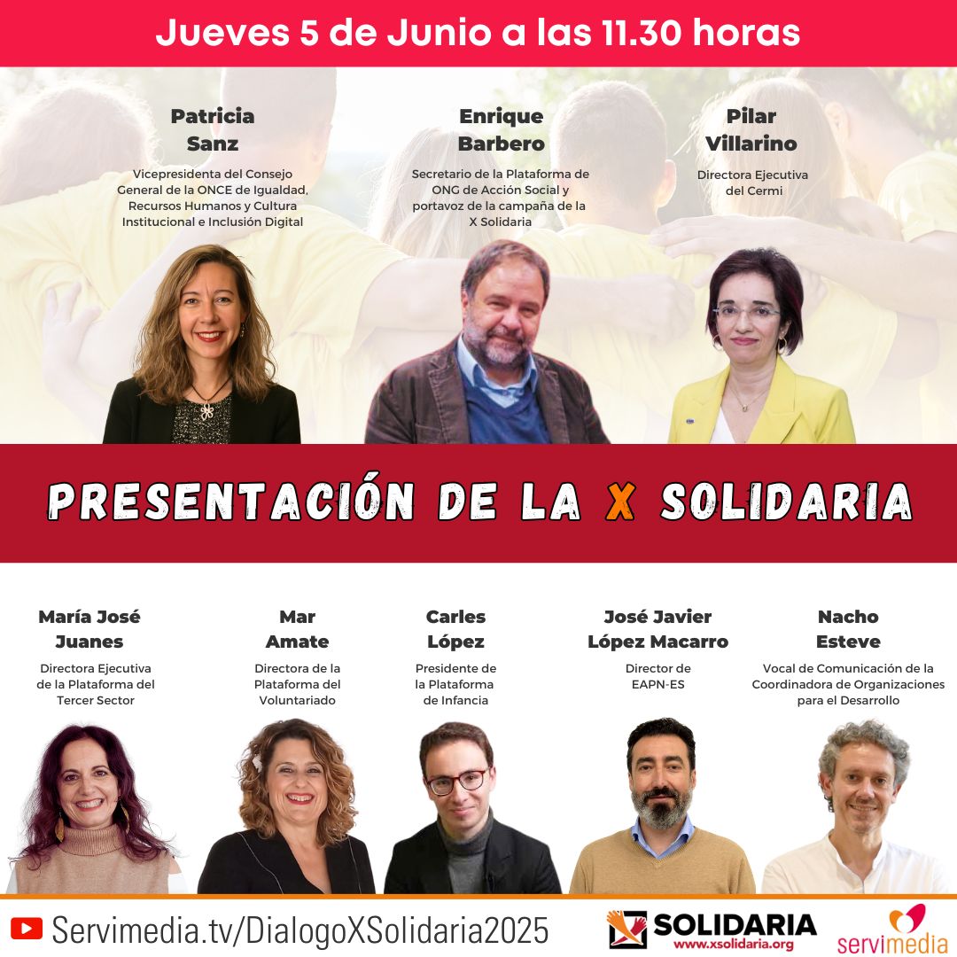 Cartel del diálogo sobre la Presentación de la X Solidaria