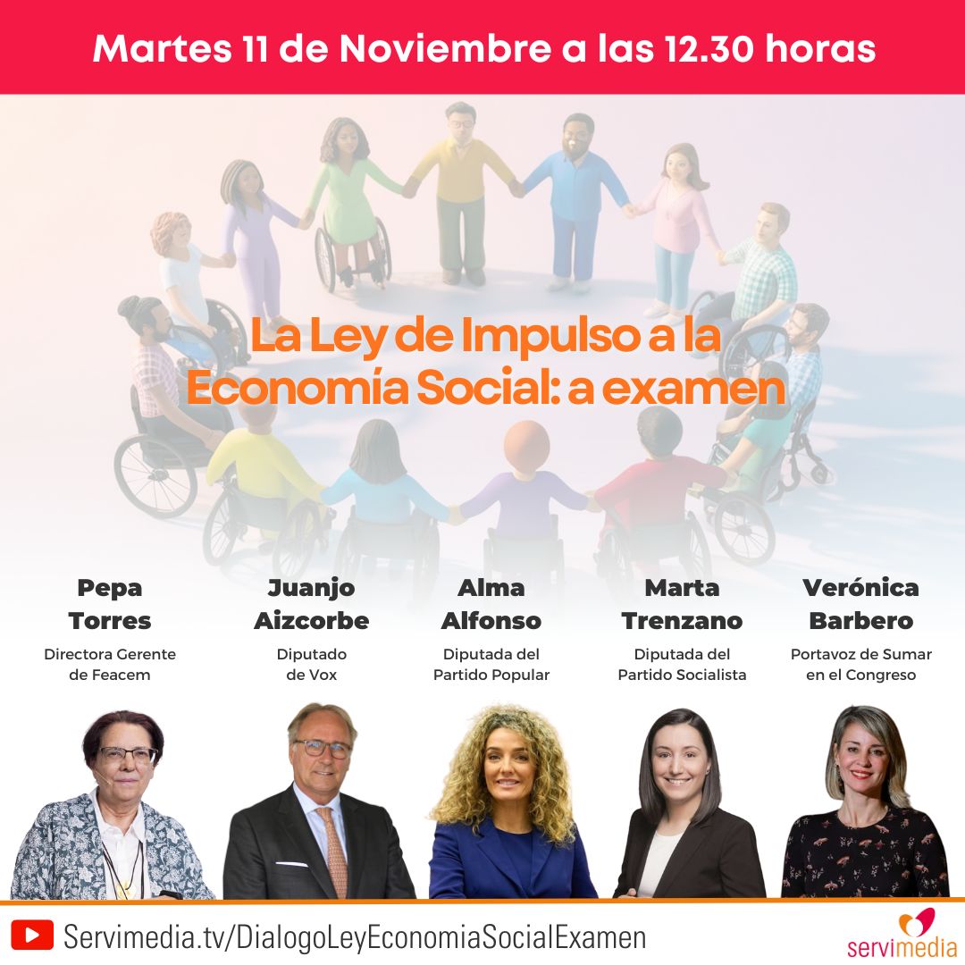 Cartel del diálogo sobre la Ley de Impulso a la Economía Social