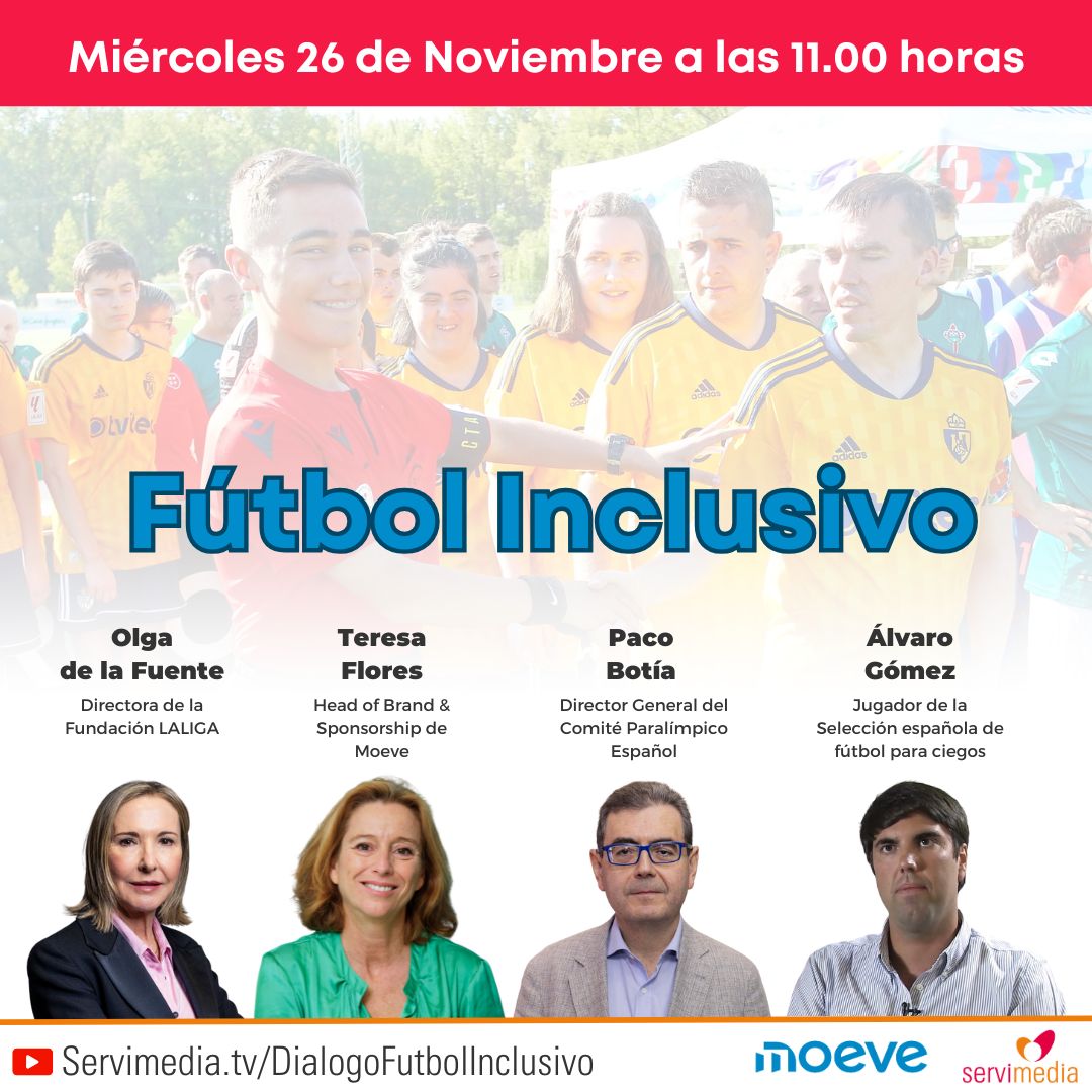 Cartel del diálogo sobre Fútbol Inclusivo 