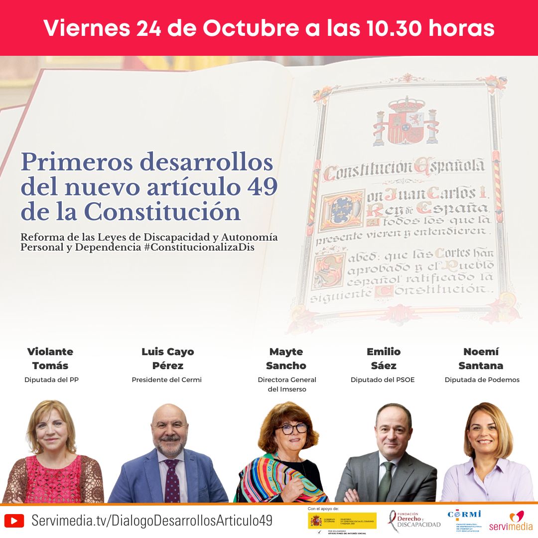 Cartel del Diálogo sobre los Primeros Desarrollos del Artículo 49 de la Constitución