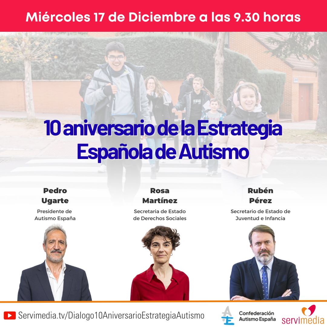 Cartel del diálogo sobre el 10º Aniversario de la Estrategia de Autismo