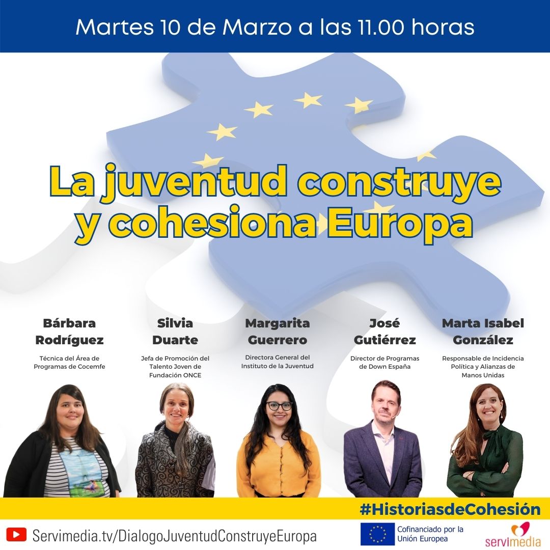 Cartel del diálogo sobre La juventud construye y cohesiona España