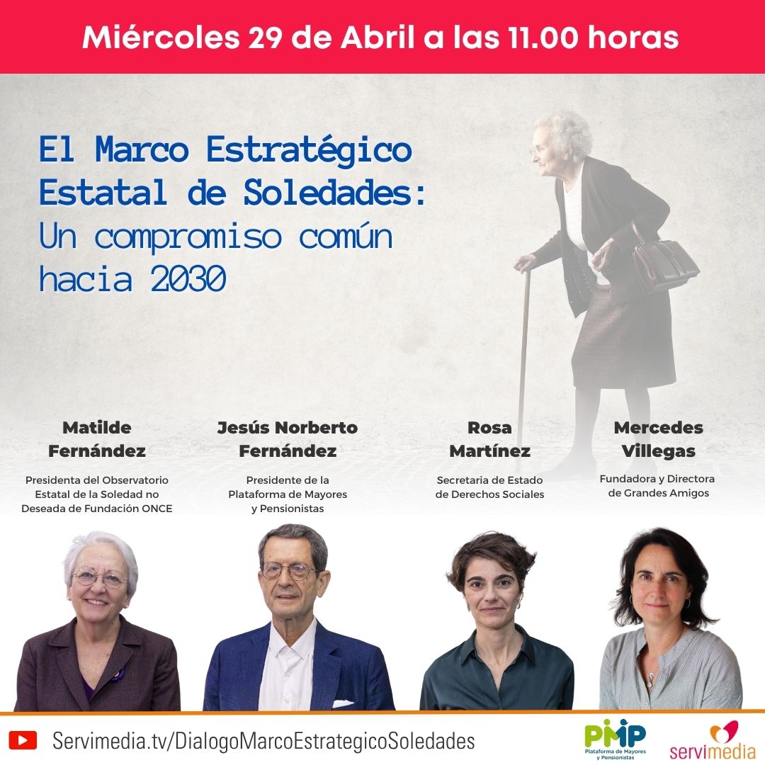 Cartel del diálogo sobre El Marco Estratégico Estatal de Soledades: Un compromiso común hacia 2030