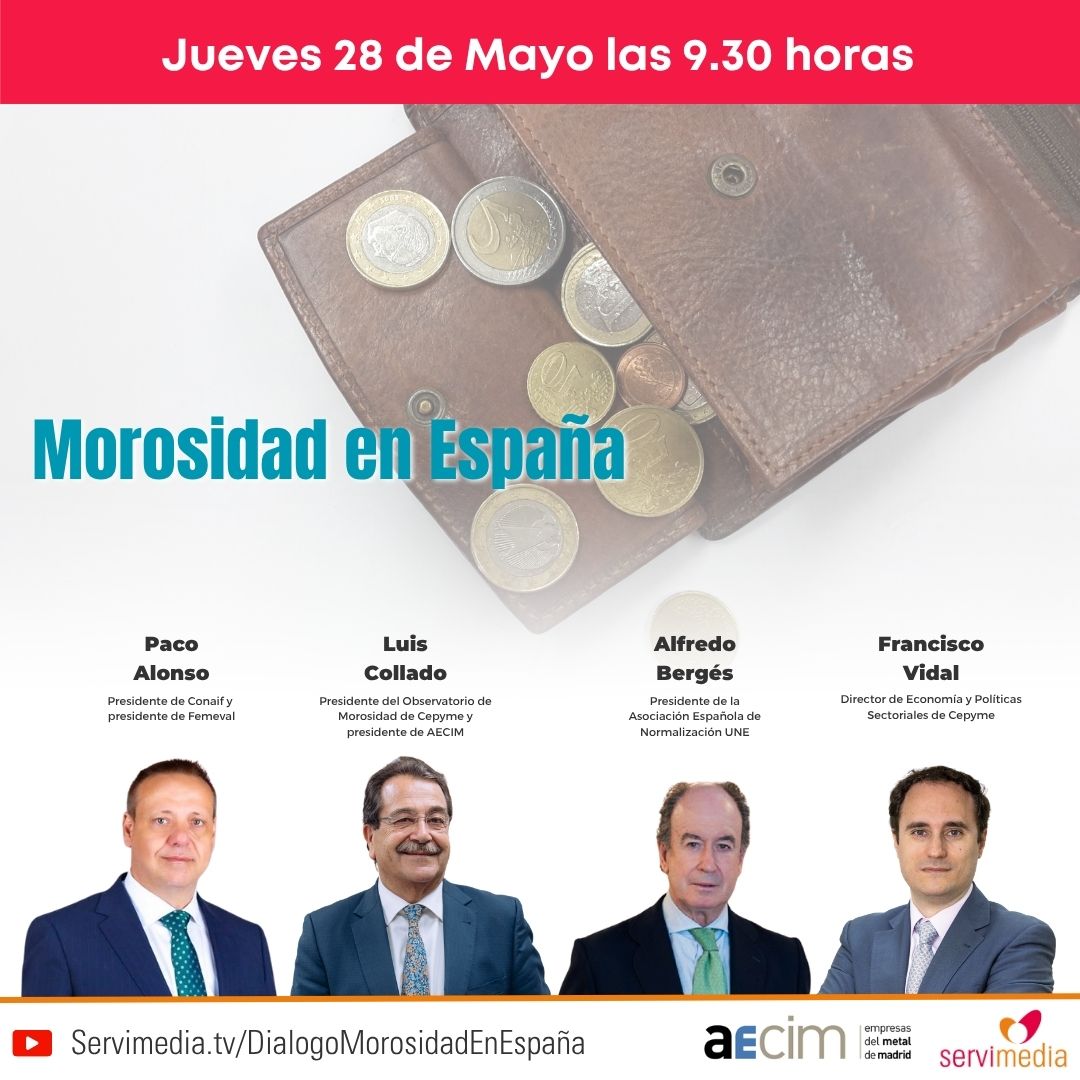 Cartel del diálogo sobre Morosidad en España