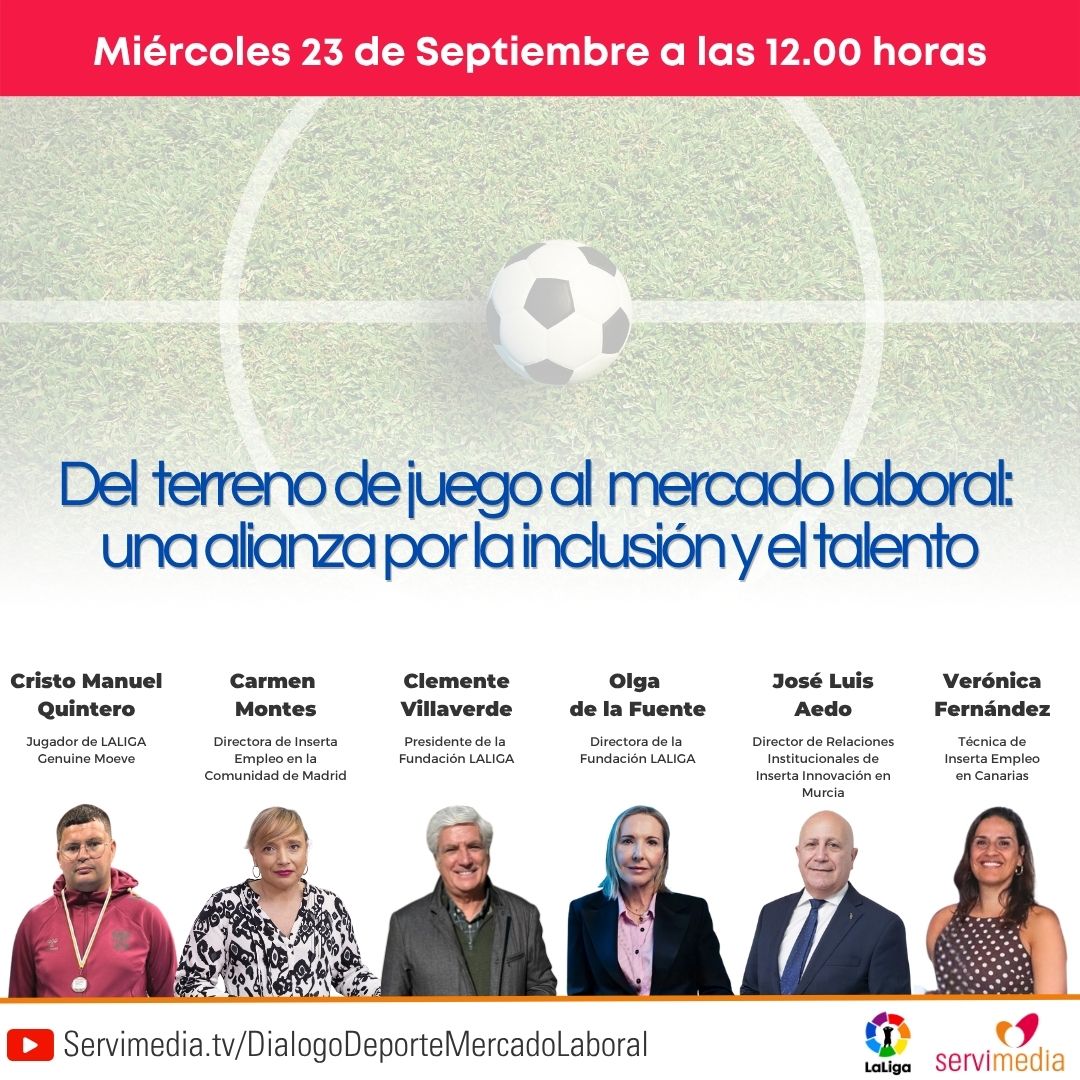 Cartel del Diálogo Del terreno de juego al  mercado laboral: una alianza por la inclusión y el talento