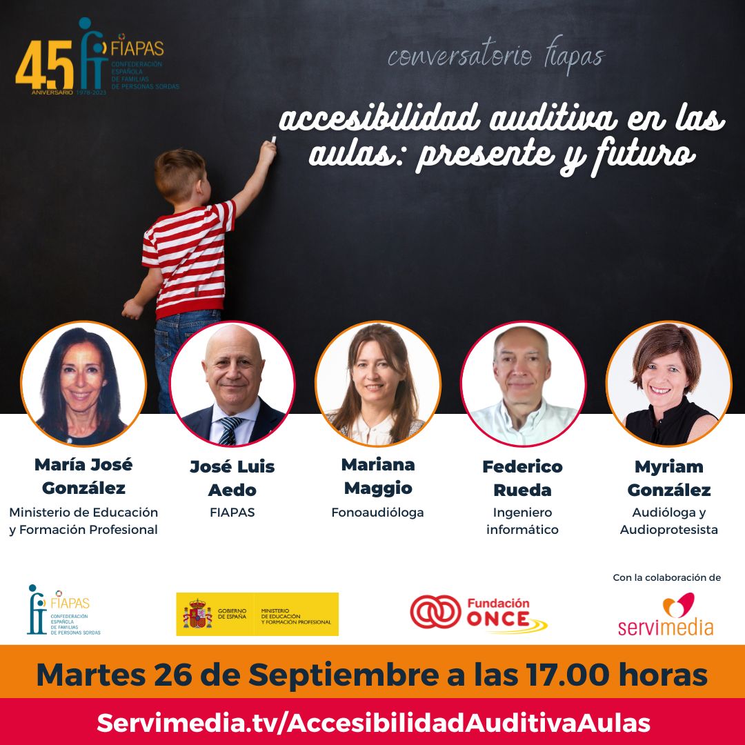 Cartel del Diálogo sobre Accesibilidad en las aulas
