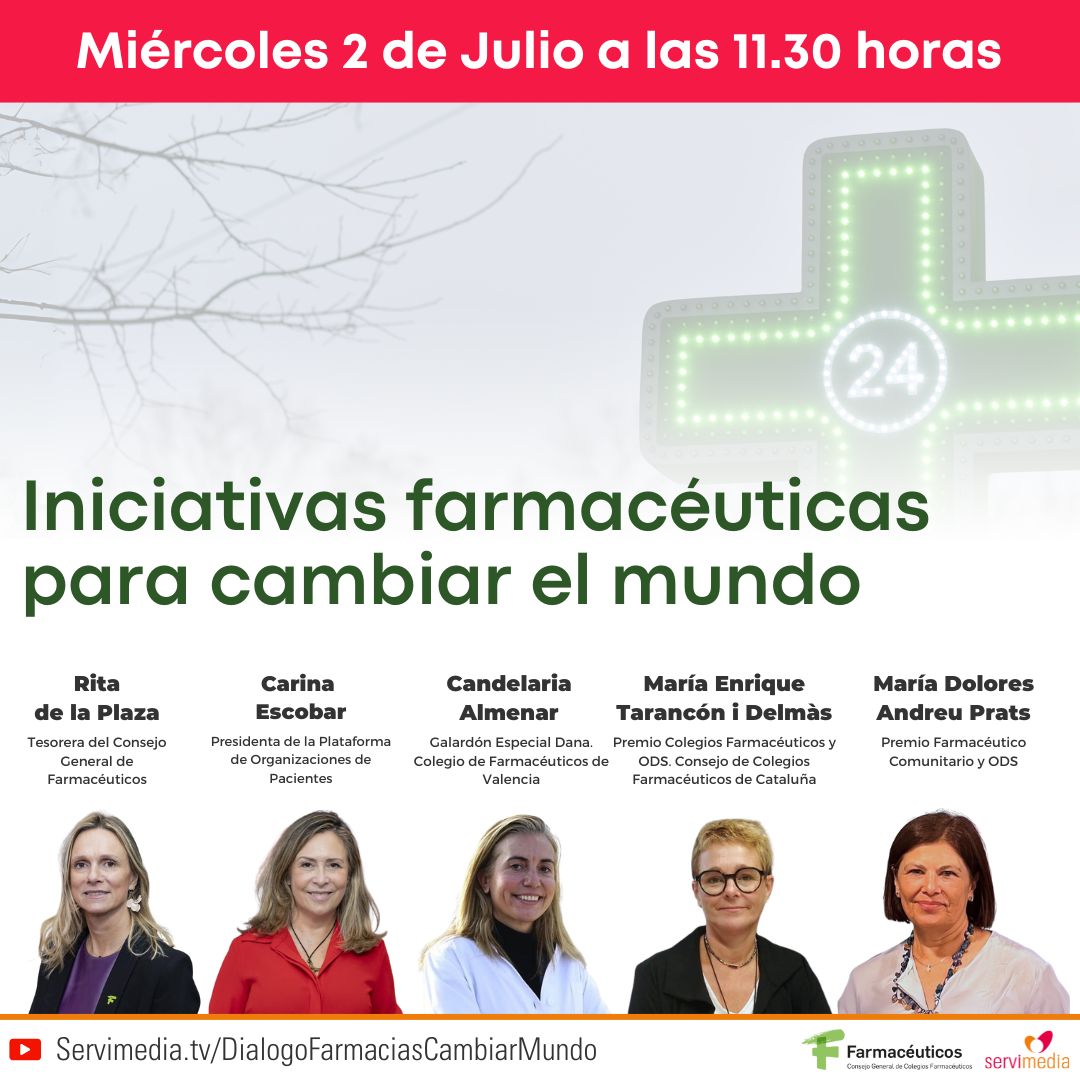 Cartel del diálogo sobre Iniciativas farmacéuticas para cambiar el mundo