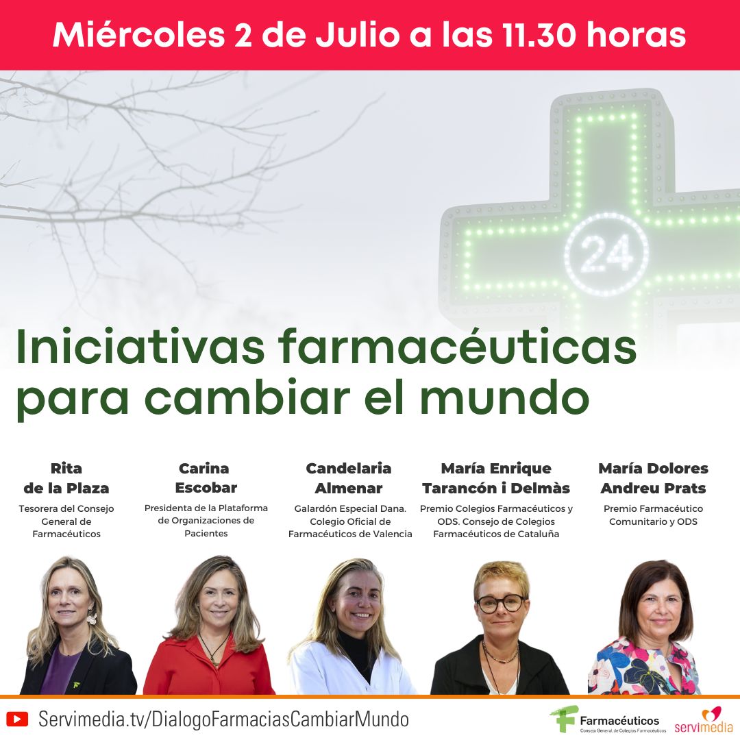 Cartel del diálogo sobre Iniciativas farmacéuticas para cambiar el mundo