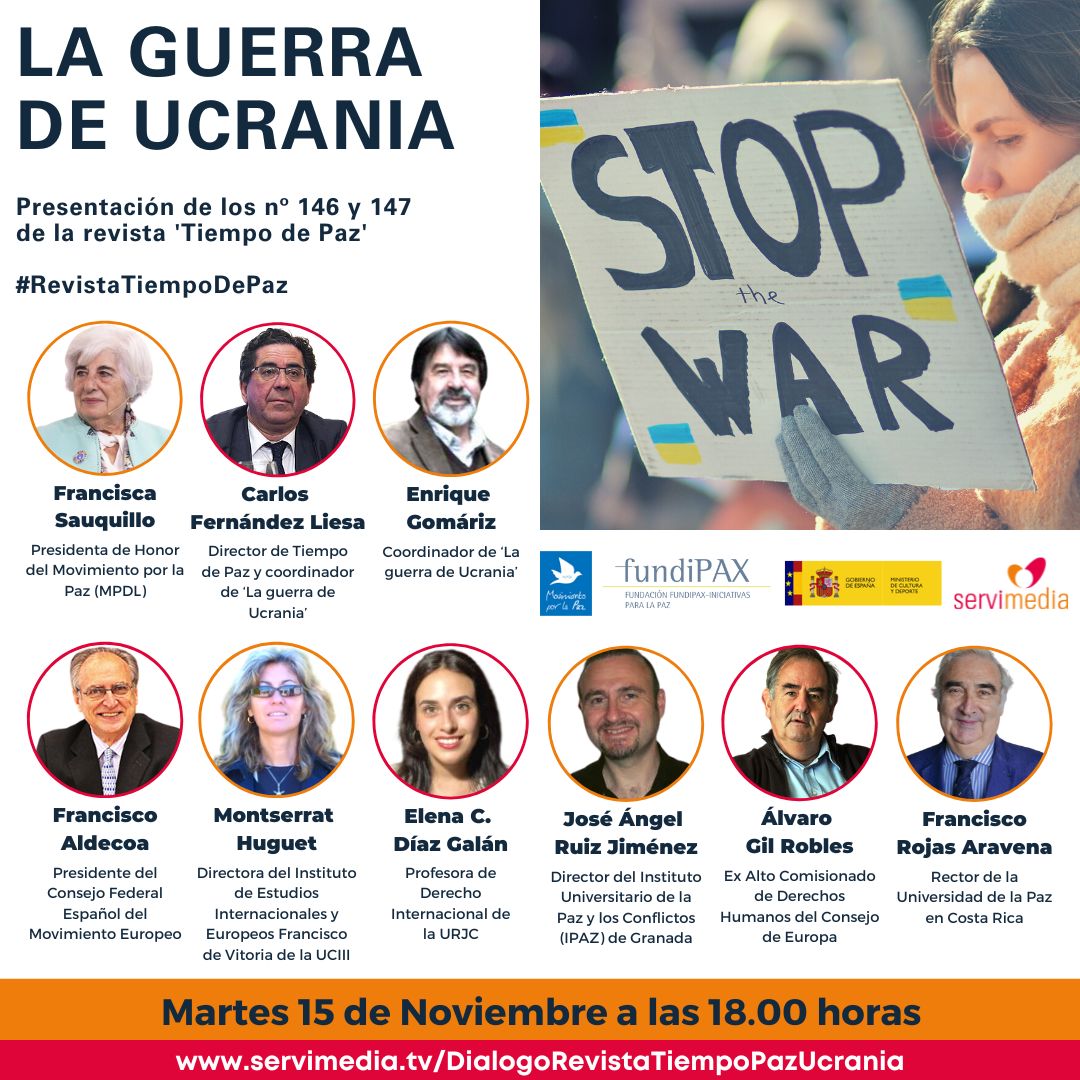 Cartel del Diálogo de Presentación de la Revista Tiempo de Paz