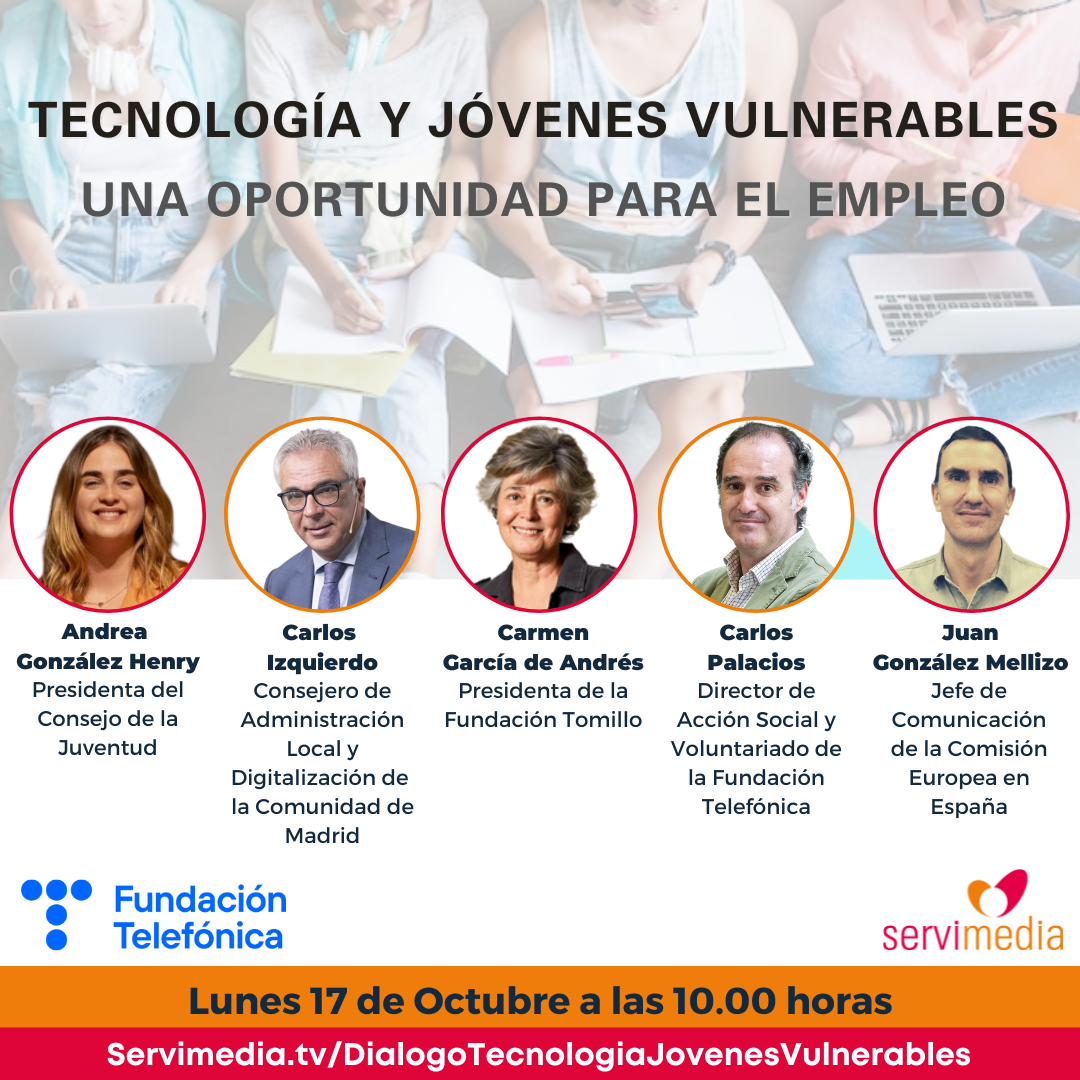 Cartel del Diálogo sobre Tecnología y Jóvenes Vulnerables